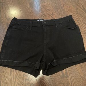 Hollister High Rise Black Denim Short
